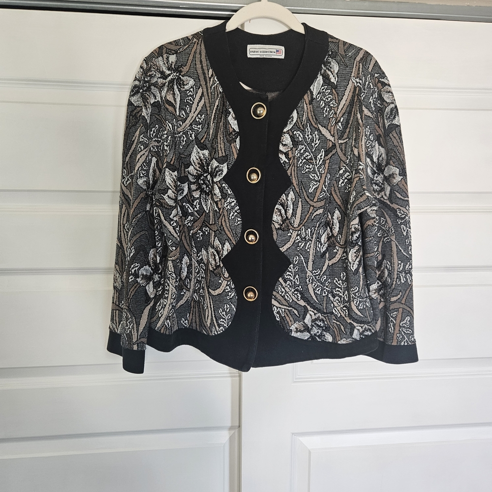 VTG Pablo Collection Floral Tapestry Jacket | Size 18 (Fits Modern XL) - Picture 2 of 8